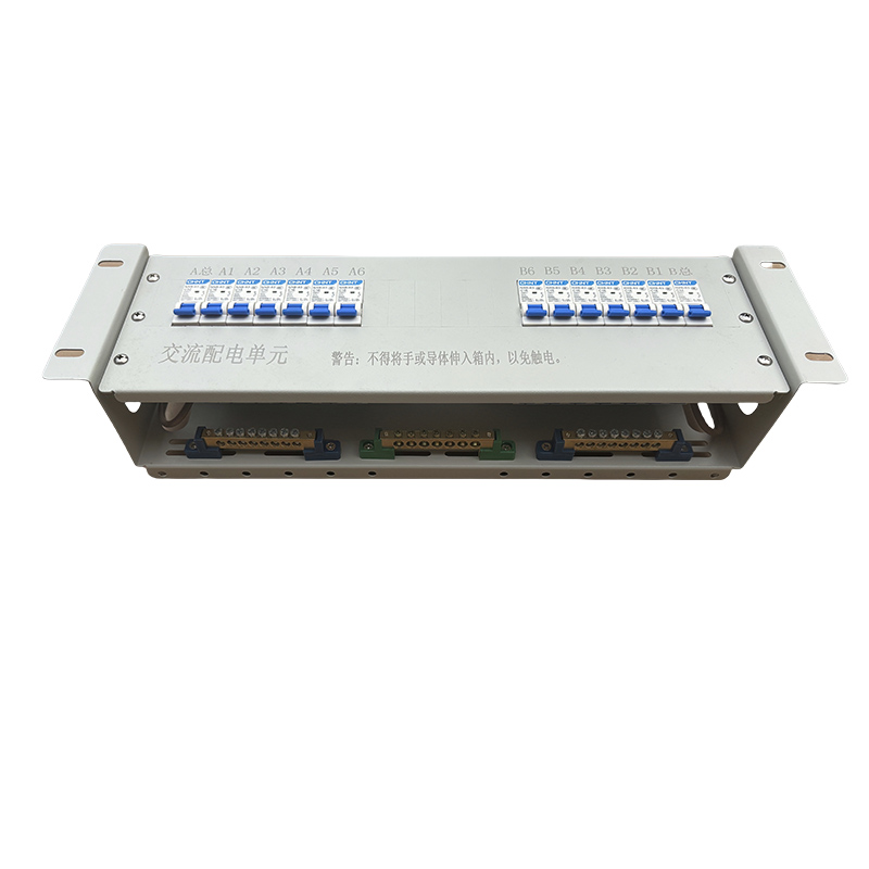 3U  灰色交流配電單元：32A1P空開(kāi)2路輸入+16A1P空開(kāi)12路輸出